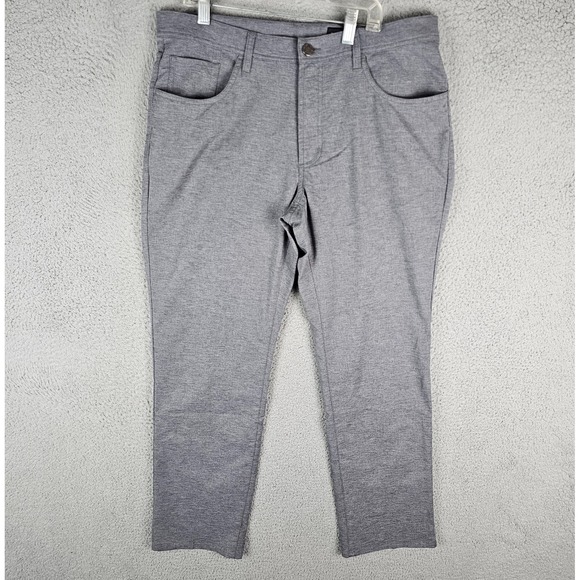 Dunning Golf Chino Pants Mens 34/30 Gray Heather Stretch Performance DN800786 - Picture 1 of 11